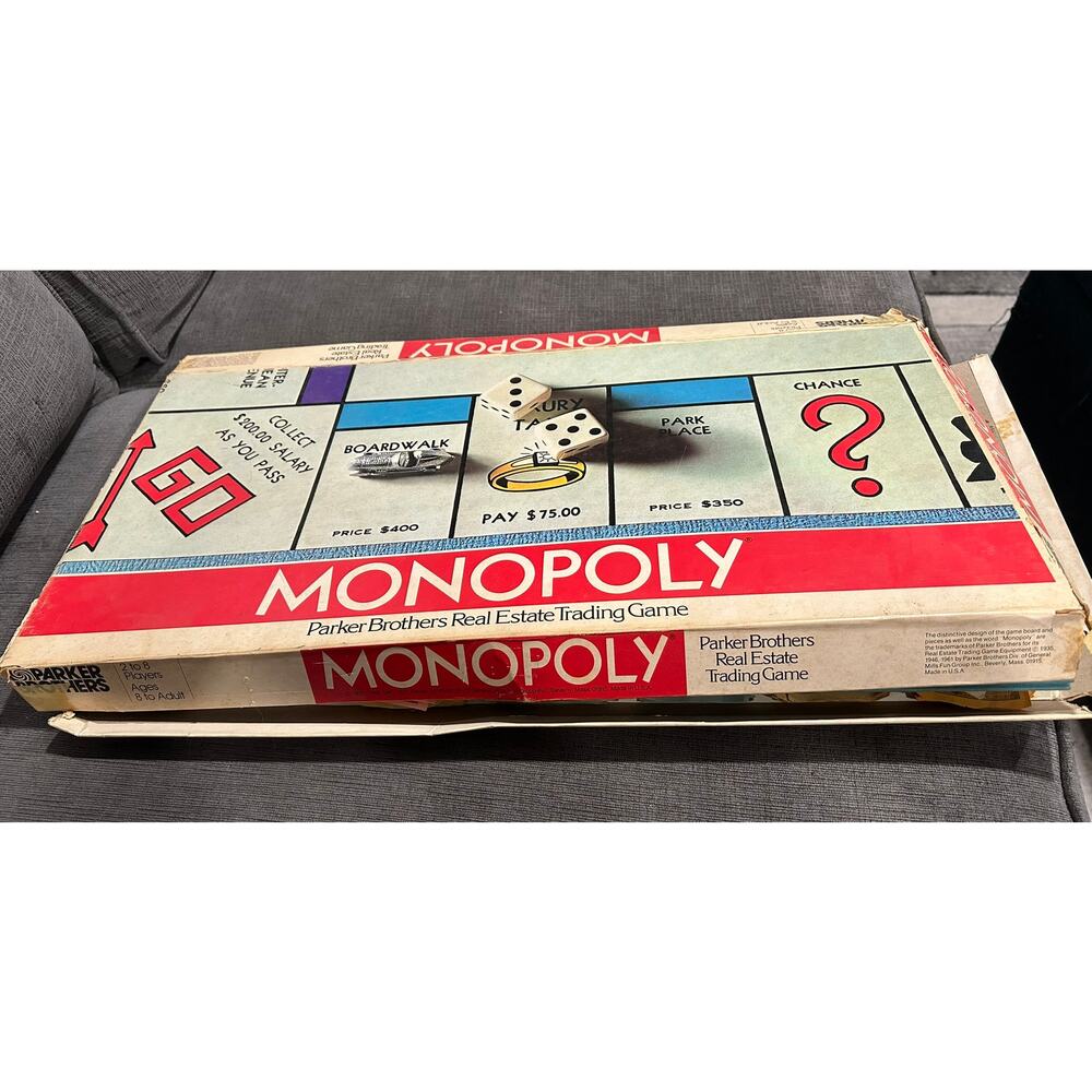 Vintage 1970's Parker Brothers original Monopoly Board Game